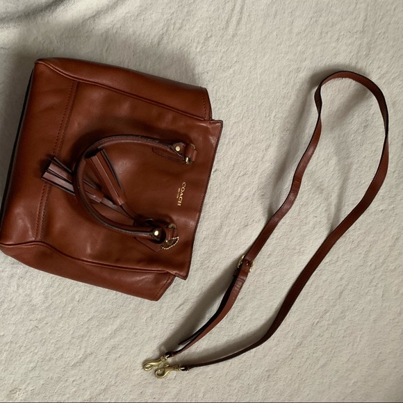 Coach Medium Leather Crossbody Tote - Picture 4 of 11